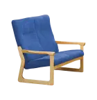 BE - 2 dvojkřeslo, koženka HOLY N 1 - koženka modrá